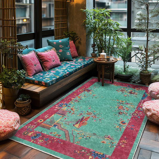 Elegant Floral Soft Anti-slip Area Rug