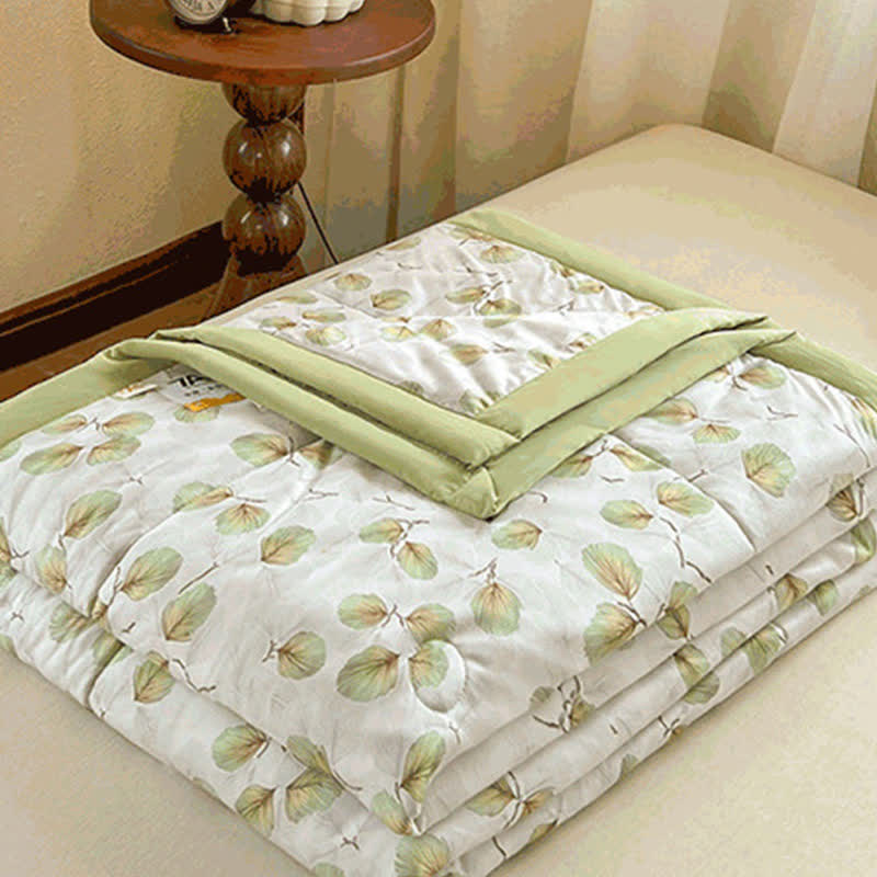 Fresh Leaf Double Layer Gauze Summer Quilt - image 3