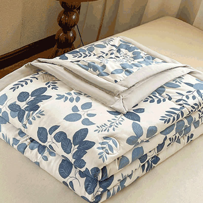 Rustic Leaf Double Layer Gauze Summer Quilt - image 3