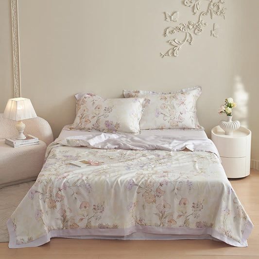 Fresh Floral Summer Soft Bedding Set(4pcs)