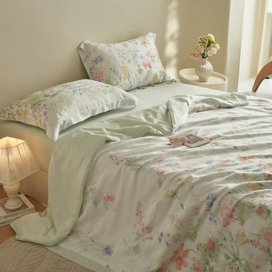 Pastoral Floral Soft Summer Bedding Set(4pcs)
