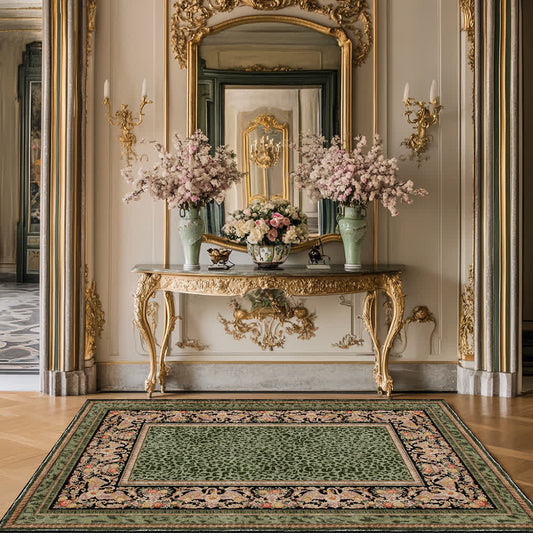 Baroque Leopard Anti-slip Indoor Outdoor Rug