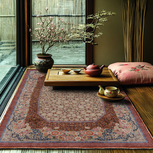 Elegant Floral Foldable Anti-slip Area Rug
