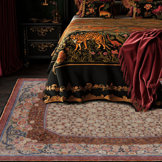 Elegant Floral Foldable Anti-slip Area Rug