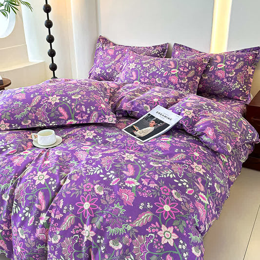 Floral Soft Cotton Gauze Bedding Set(4PCS)