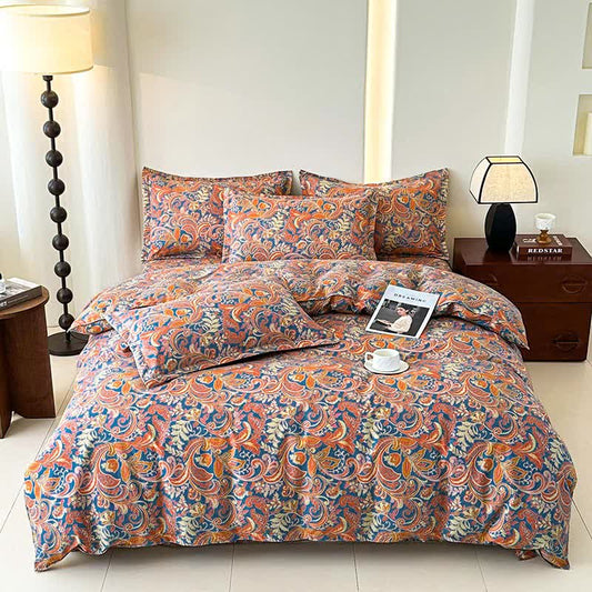 Retro Soft Cotton Gauze Bedding Set(4PCS)