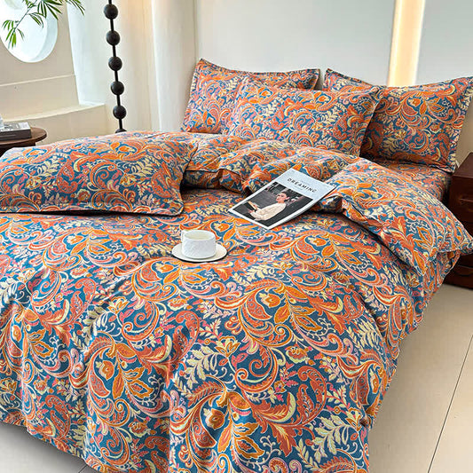 Retro Soft Cotton Gauze Bedding Set(4PCS)