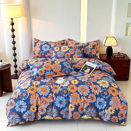 Retro Daisy Soft Cotton Gauze Bedding Set(4PCS)