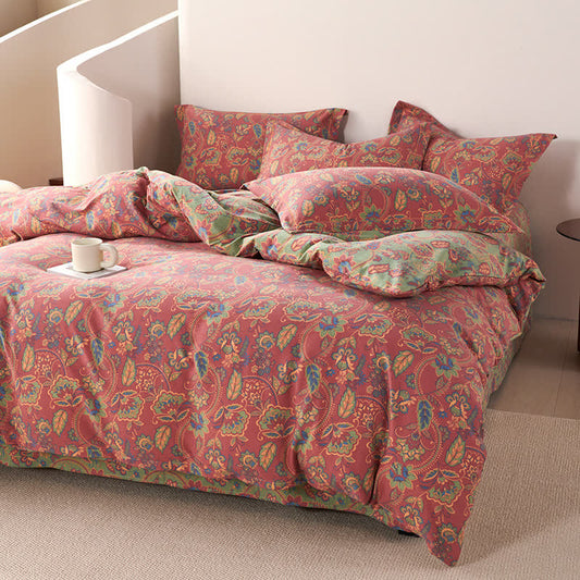 Bohemian Cotton Reversible Bedding Set(4PCS)