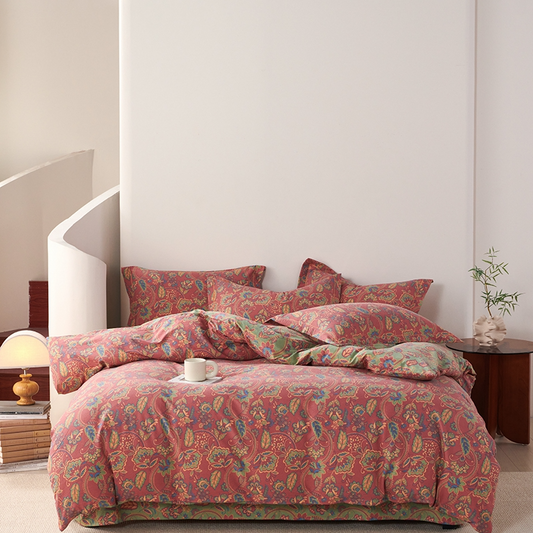Bohemian Cotton Reversible Bedding Set(4PCS)
