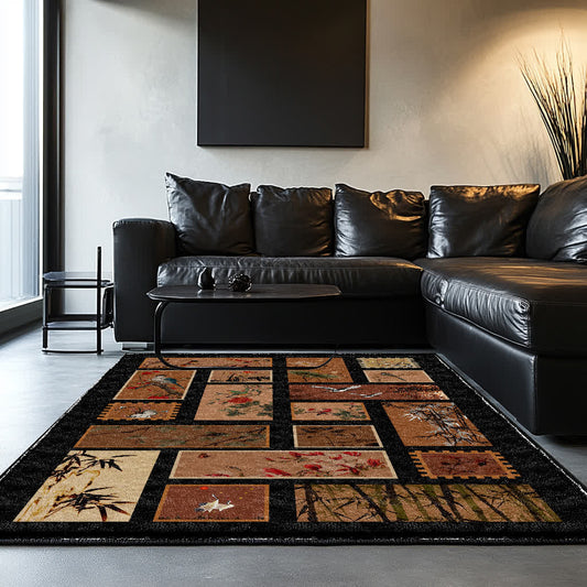 Floral Bird Soft Anti-slip Washable Area Rug