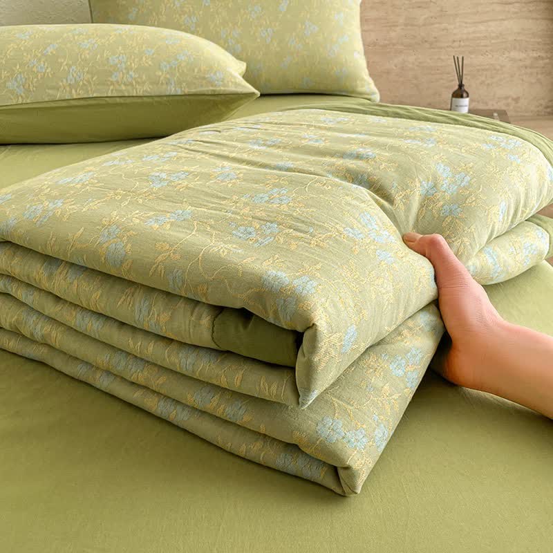 Luxurious Cotton Three-layer Jacquard Summer Quilt - image 4