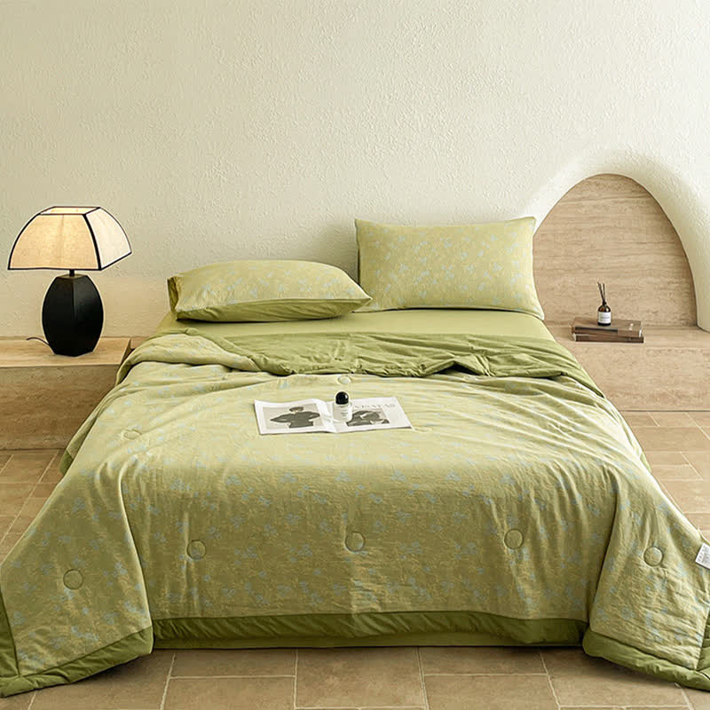 Luxurious Cotton Three-layer Jacquard Summer Quilt - image 2