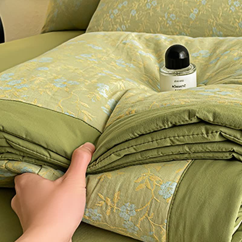 Luxurious Cotton Three-layer Jacquard Summer Quilt - image 5