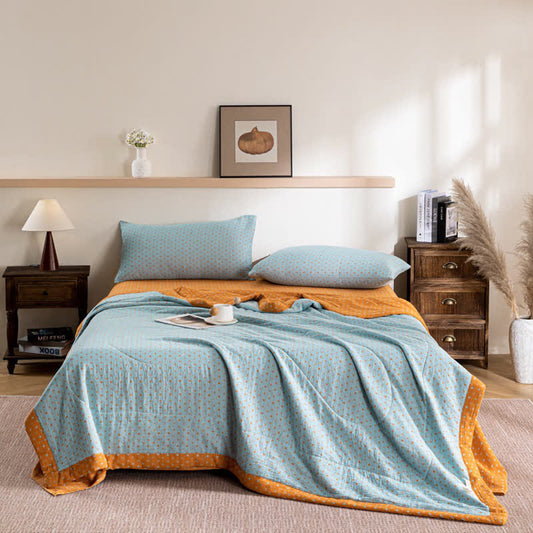 Polka Dot Print Double-layer Cotton Summer Quilt