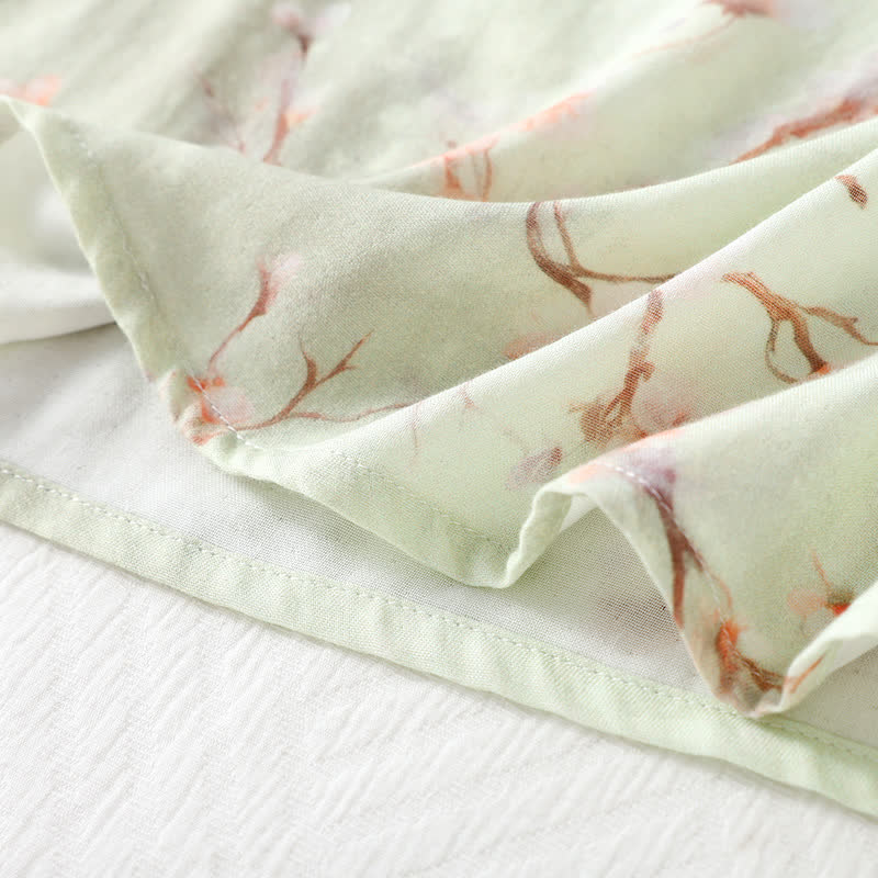 Plum Blossom Bamboo Fiber Pajama Set