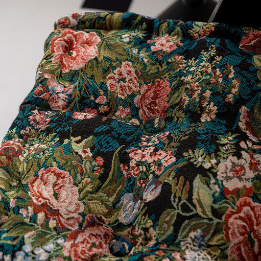 Vintage Peony Soft Floor Chair Cushion
