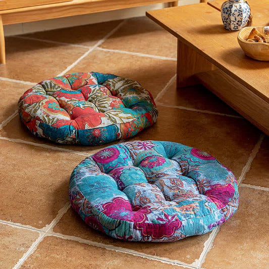 Bohemian Floral Decorative Comfy Floor Cushion