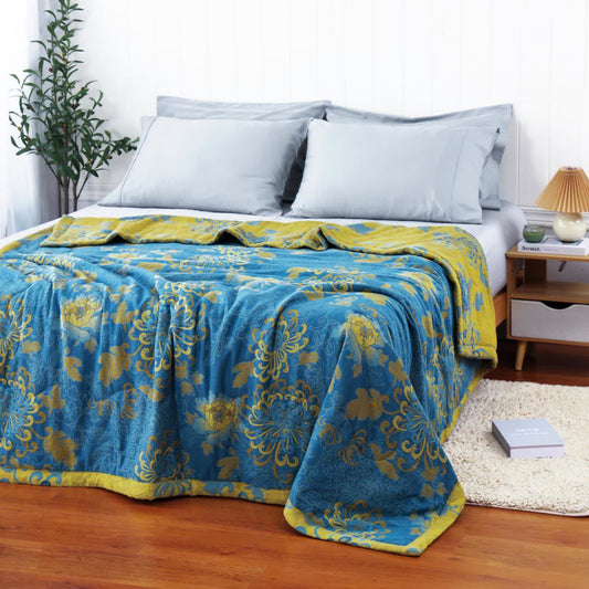 Pure Cotton Double Yarn Retro Jacquard Summer Quilt