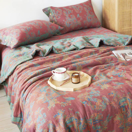 Vintage Pure Cotton Double-layer Summer Reversible Quilt