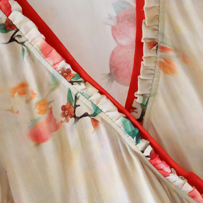 Pomegranate Print Bamboo Cotton Loungewear