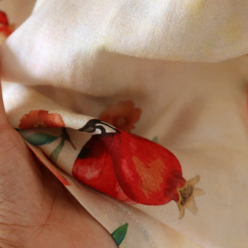 Pomegranate Print Bamboo Cotton Loungewear