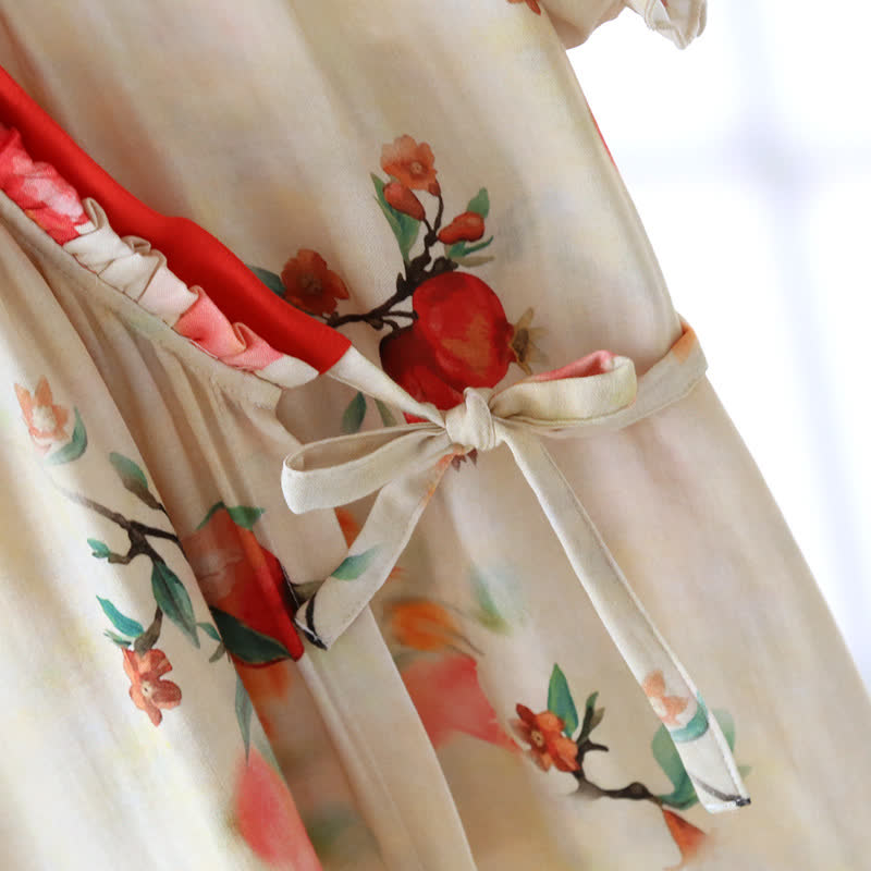 Pomegranate Print Bamboo Cotton Loungewear