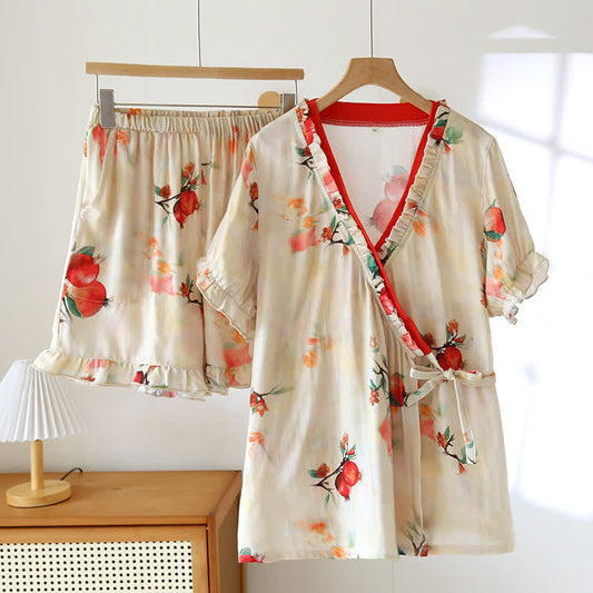 Pomegranate Print Bamboo Cotton Loungewear