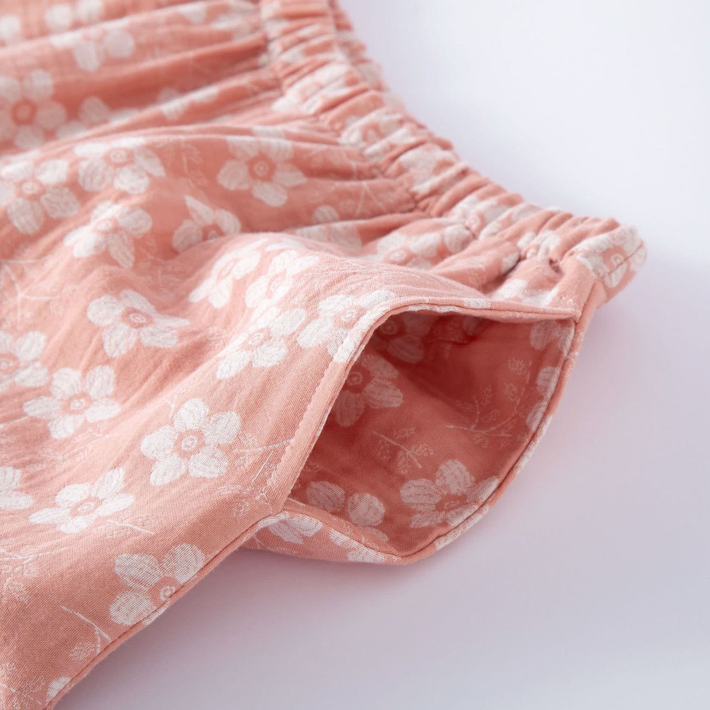 Retro Floral Cotton Yarn-dyed Jacquard Pajama Set