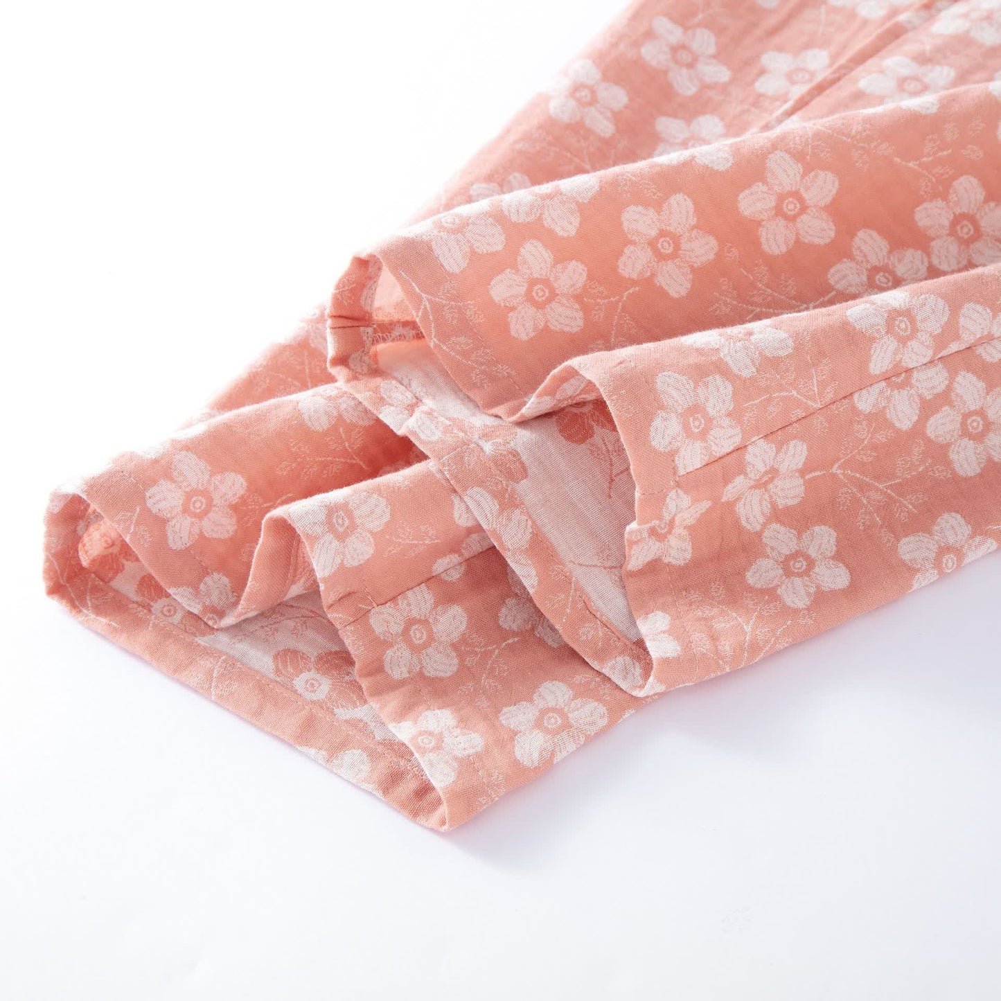 Retro Floral Cotton Yarn-dyed Jacquard Pajama Set
