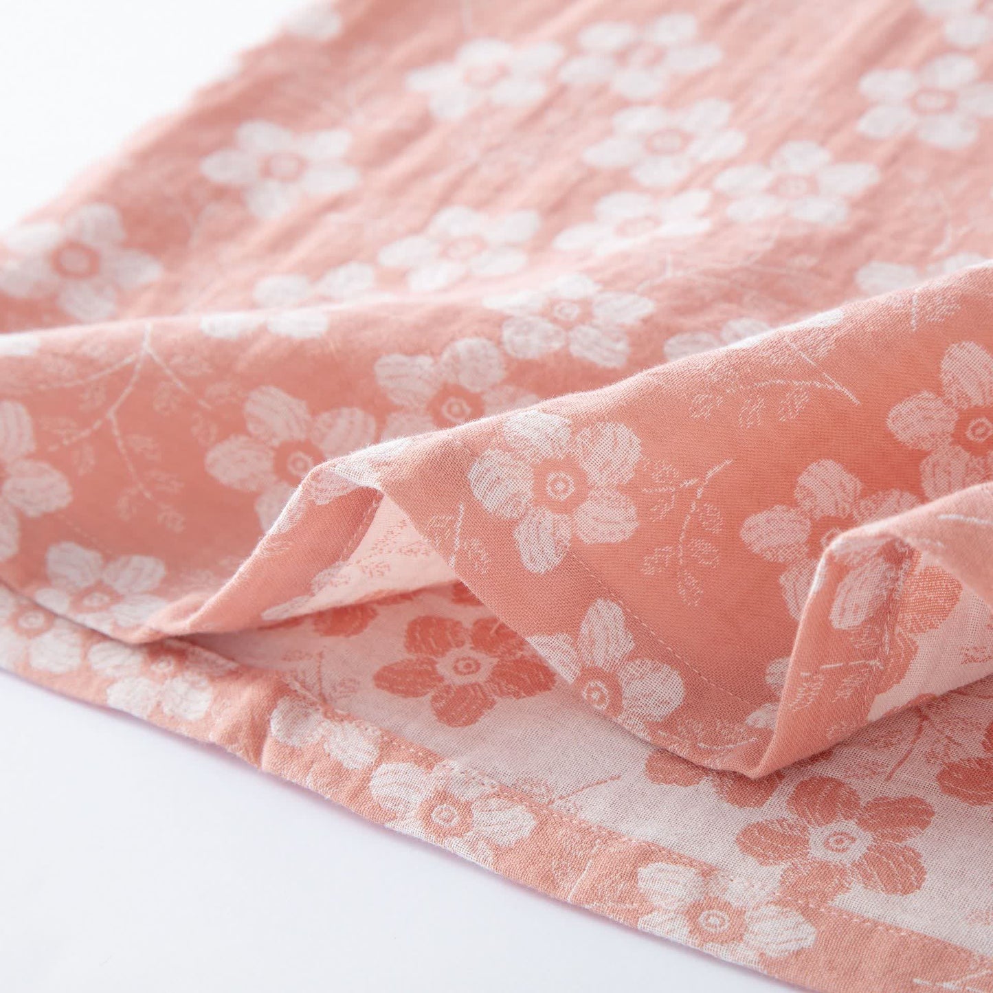 Retro Floral Cotton Yarn-dyed Jacquard Pajama Set