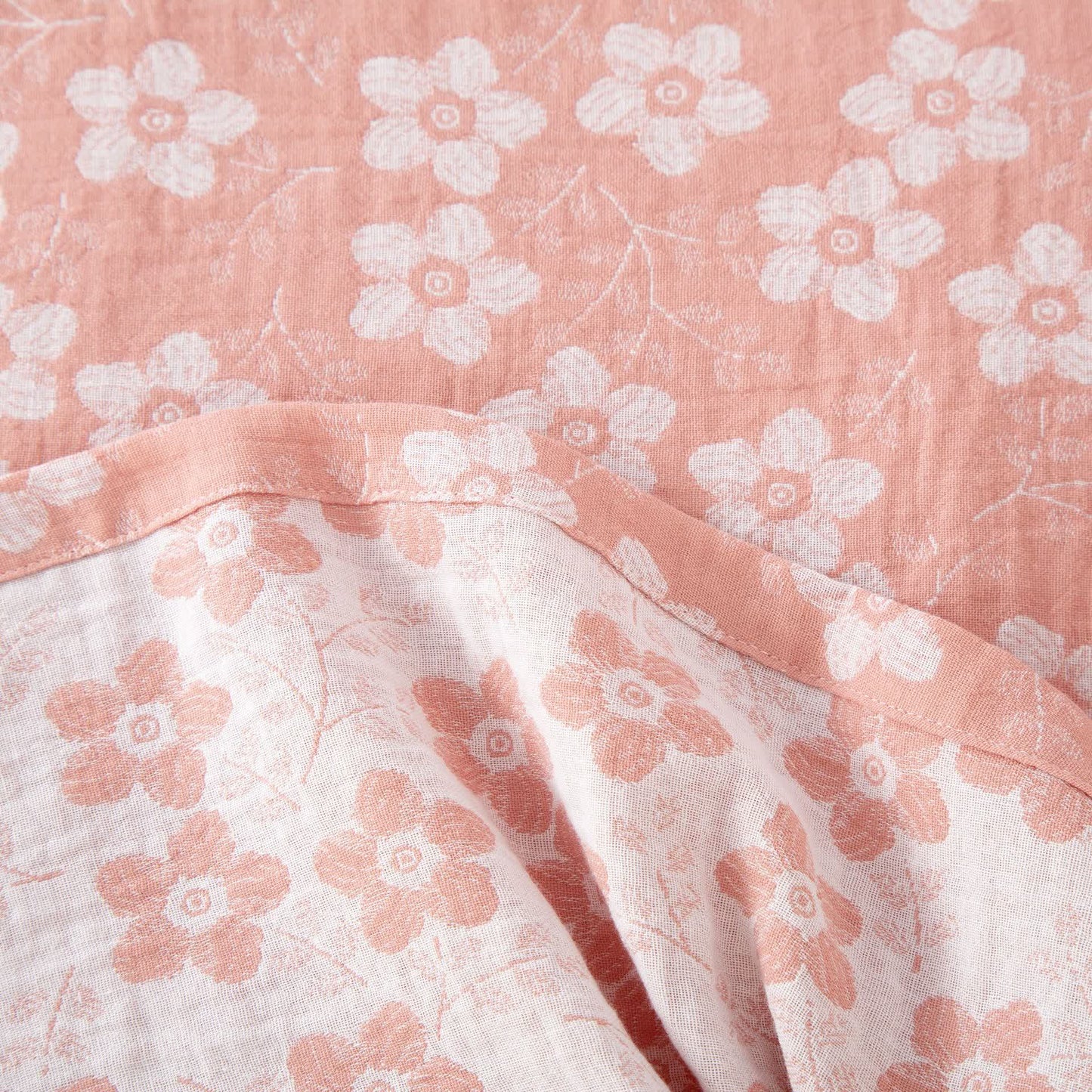 Retro Floral Cotton Yarn-dyed Jacquard Pajama Set