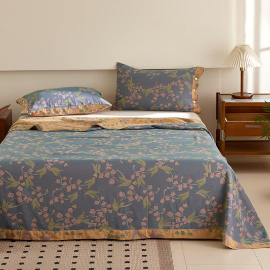 Campanula Cotton Double-layer Yarn-dyed Jacquard Reversible Coverlet