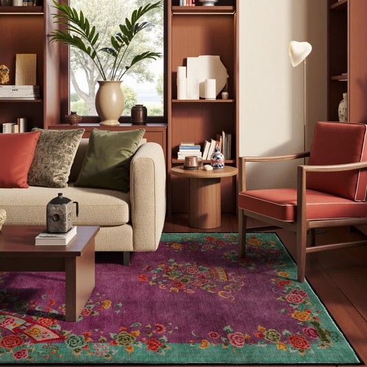 Vintage Rose Soft Washable Anti-slip Area Rug