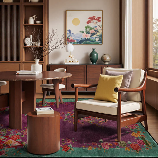 Vintage Rose Soft Washable Anti-slip Area Rug