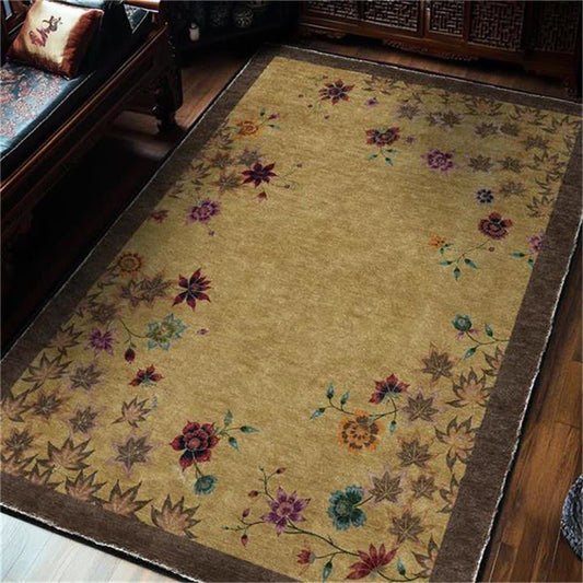 Floral Maple Leaf Anti-slip Indoor Outdoor Rug