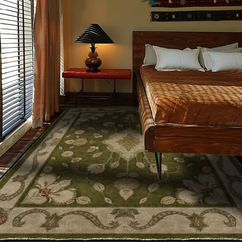 Persian Ethnic Anti-slip Floral Area Rug