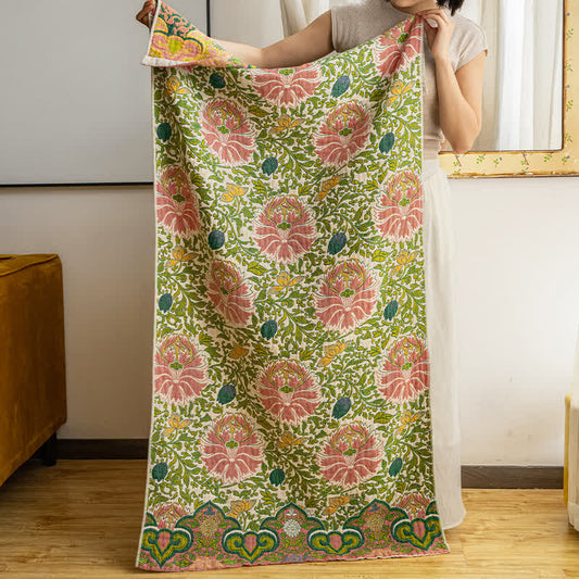 Pastoral Floral Pure Cotton Gauze Absorbent Bath Towel