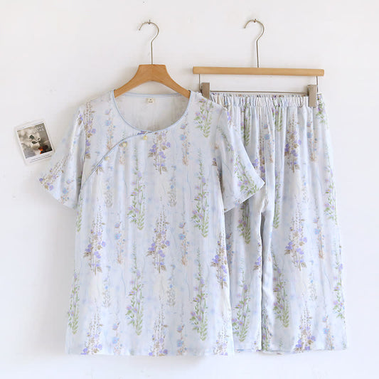 Rustic Rose Bamboo Fiber Short Sleeve Pajama Set