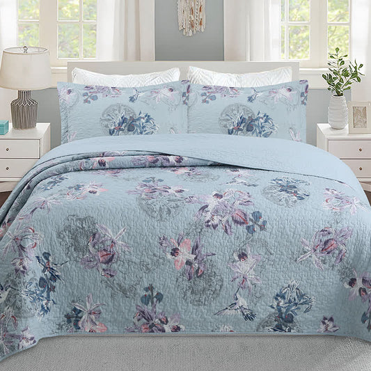 Elegant Floral Soft Cotton Quilt