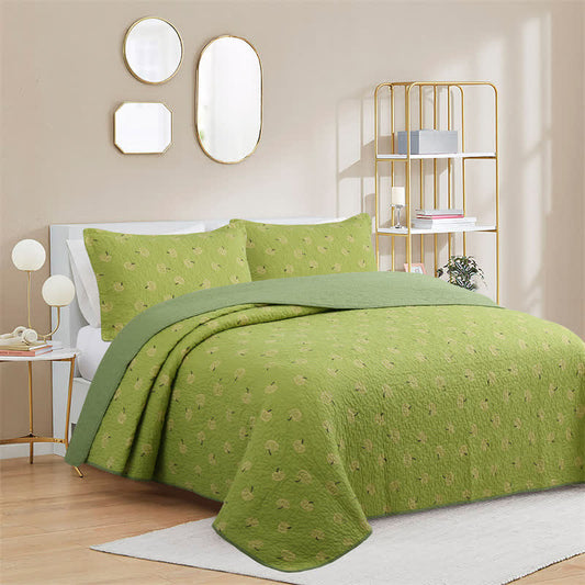 Fresh Orange Print Cotton Quilt