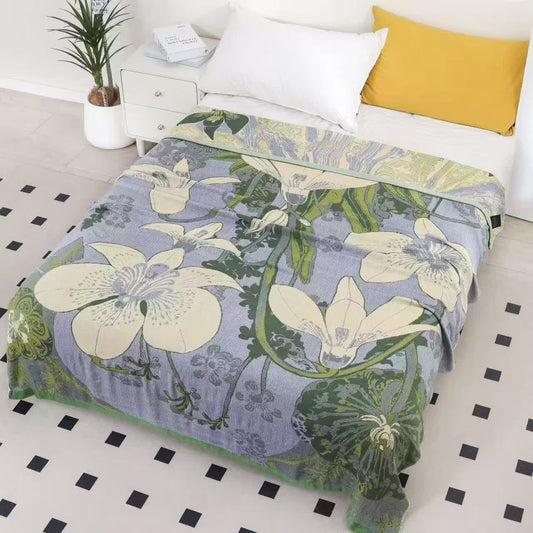 Daffodil Print Summer Cooling Blanket