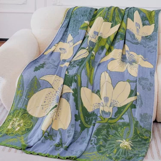 Daffodil Print Summer Cooling Blanket