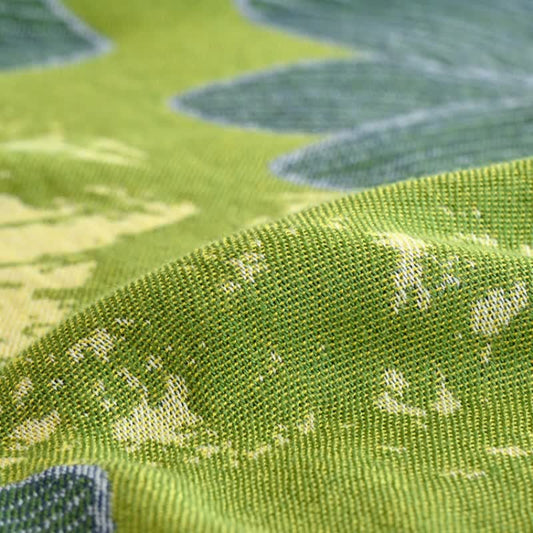 Green Begonia Print Summer Cooling Blanket