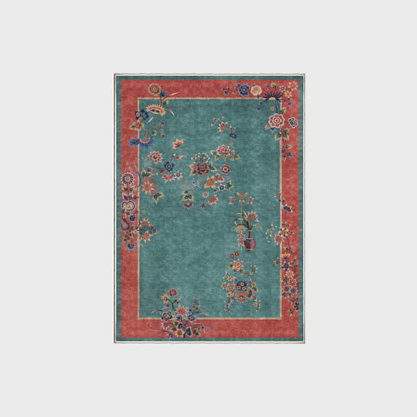 Floral Anti-slip Indoor Outdoor Area Rug