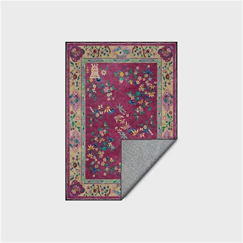 Retro Floral Indoor Outdoor Area Rug