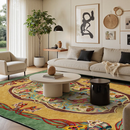 Pastoral Non Slip Indoor Outdoor Area Rug