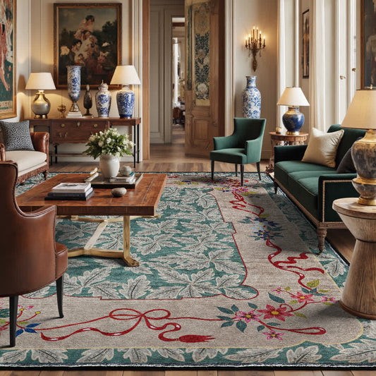 Leaf Washable Non-slip Indoor Outdoor Rug