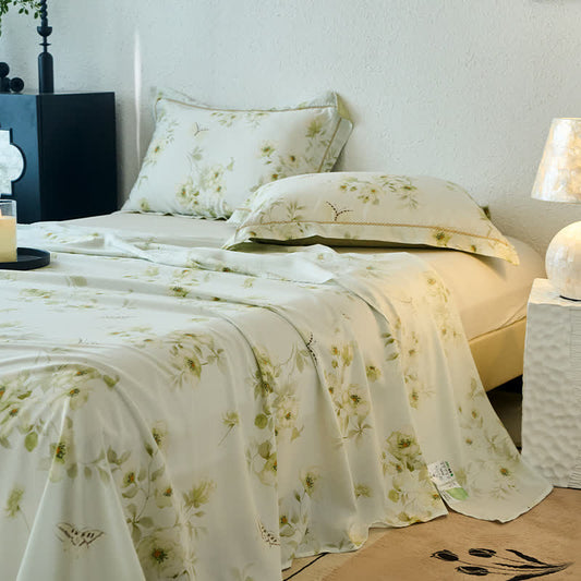 Butterfly Floral Silky Soft Summer Coverlet