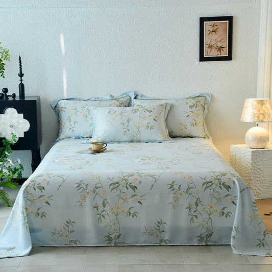 Elegant Floral Branch Silky Soft Summer Coverlet